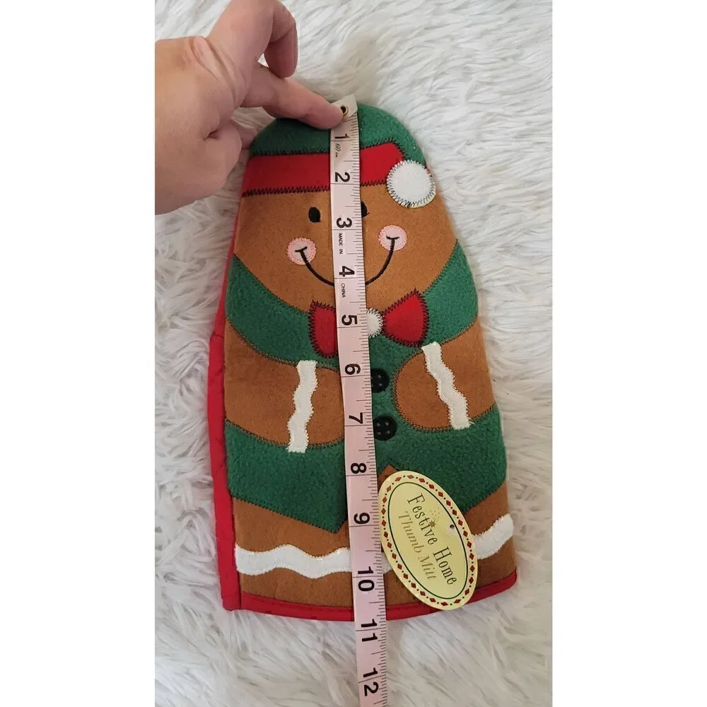 Ritz Festive Home Thumb Mitt Oven Mitt Gingerbread New Holiday Kitchen Gift